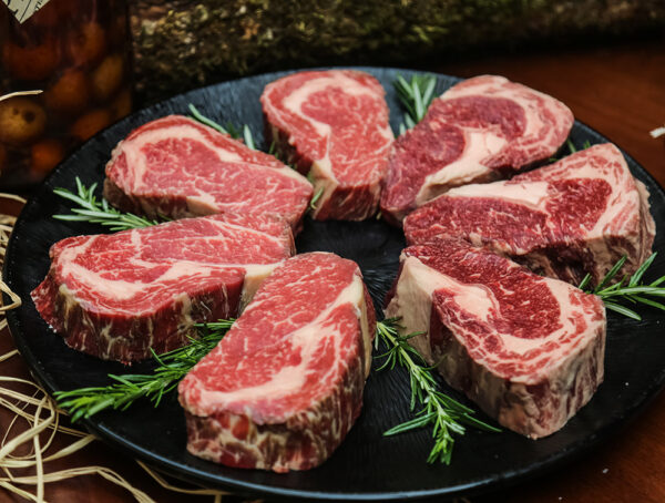 Raw marbled meat steak